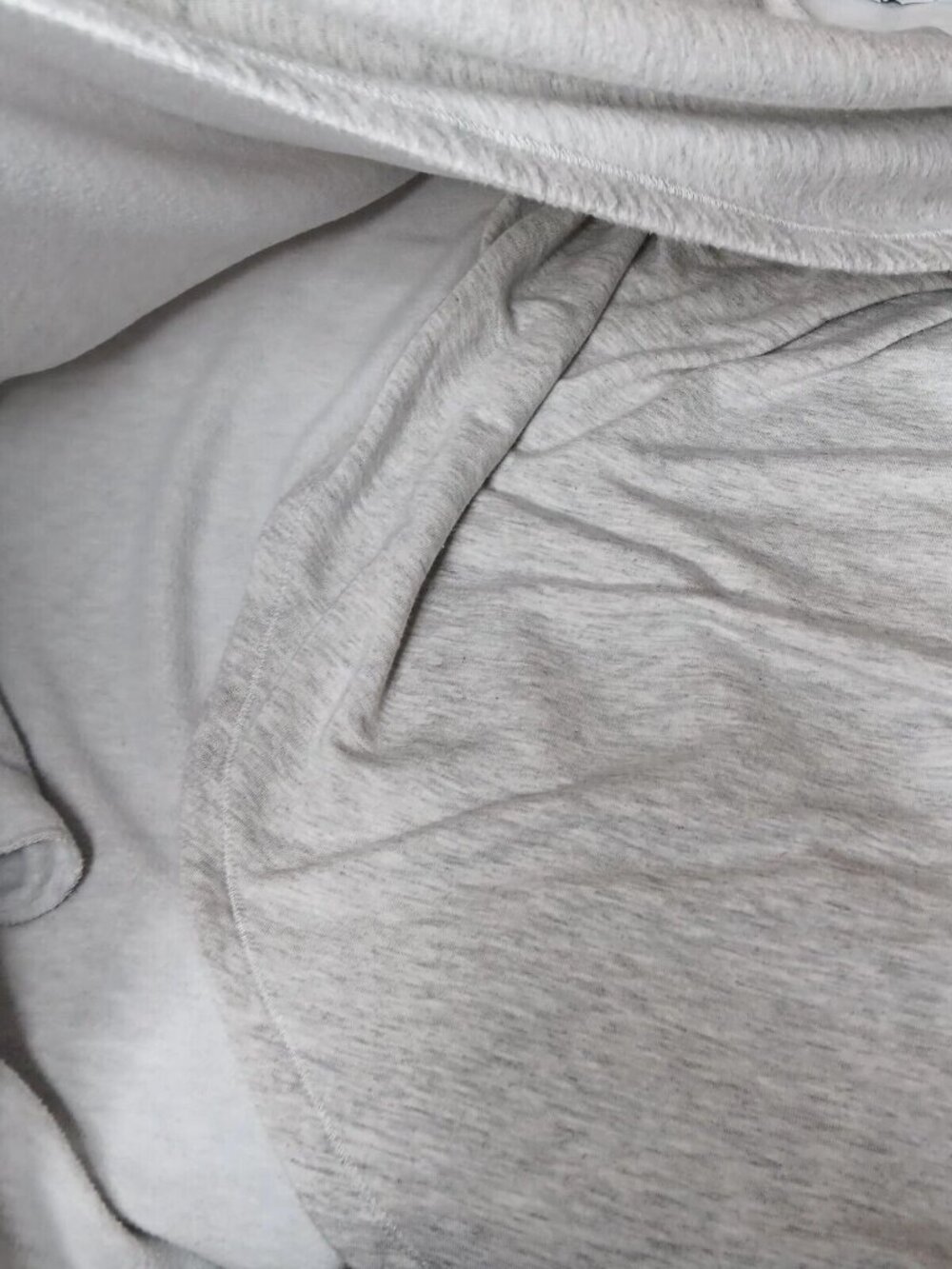 Athleta Purana Wrap Sweatshirt Large Gray Heather Ribbed Long Sleeve Top - Picture 15 of 15